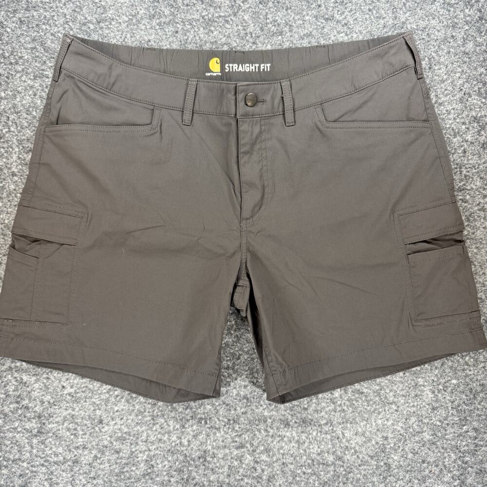 Carhartt Women's Shorts Rugged Flex Straight Fit Force Madden Cargo 18 Gray A237